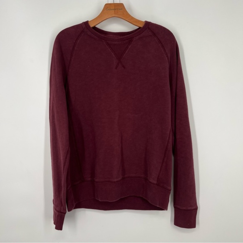 Jack Spade Men’s Maroon Red Cotton Crew Neck Sweatshirt